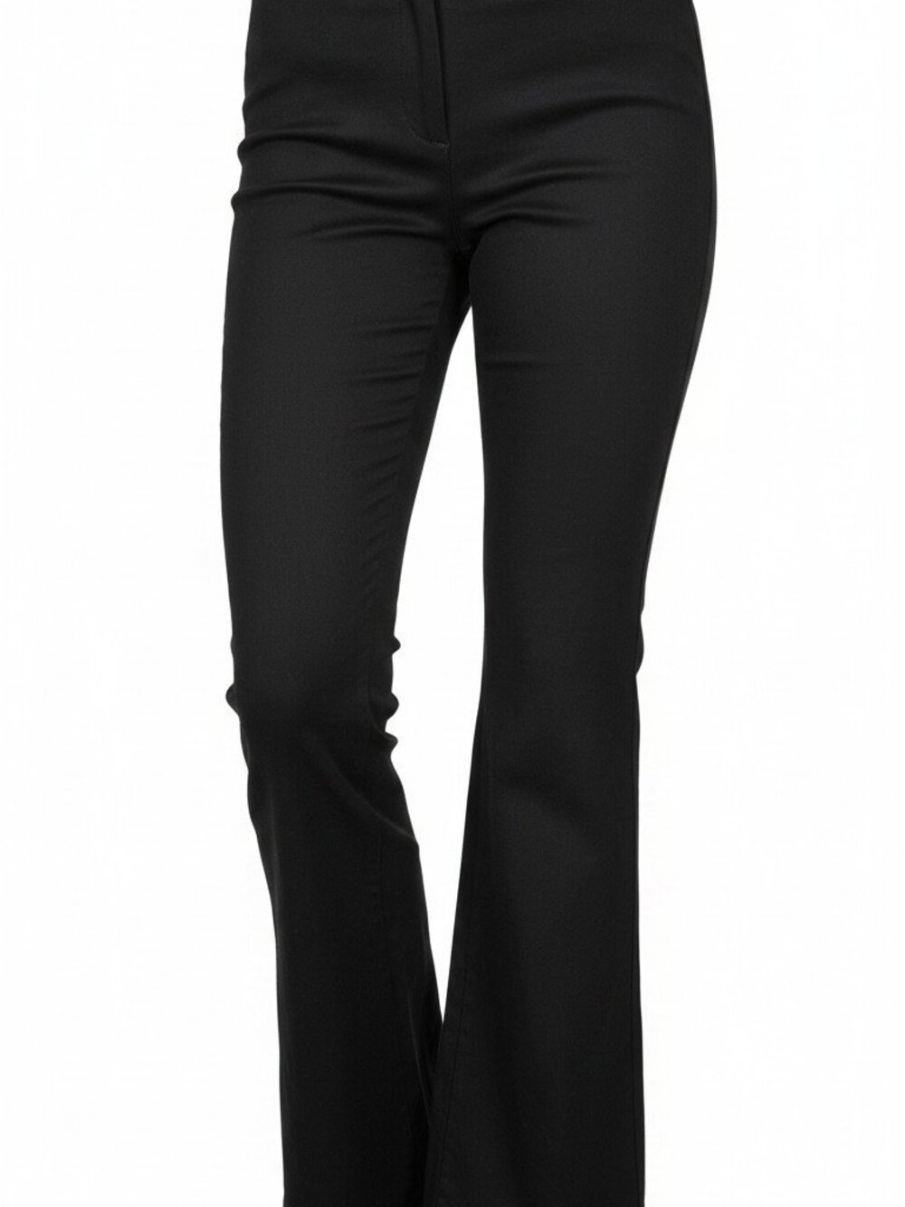 Princess Polly Black Stretch Flared Bottom Pants - Size 2